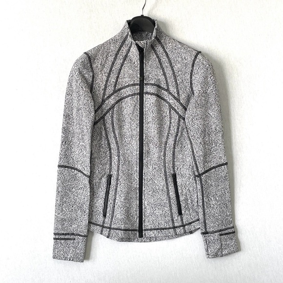 Lululemon Define Jacket Inverted Feathered Jacquard White Black - Picture 5 of 10